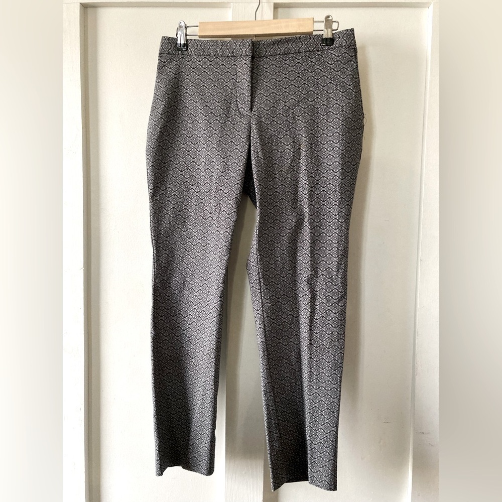 Mario Serrani Italy Size 6 fitted dress pants grey print